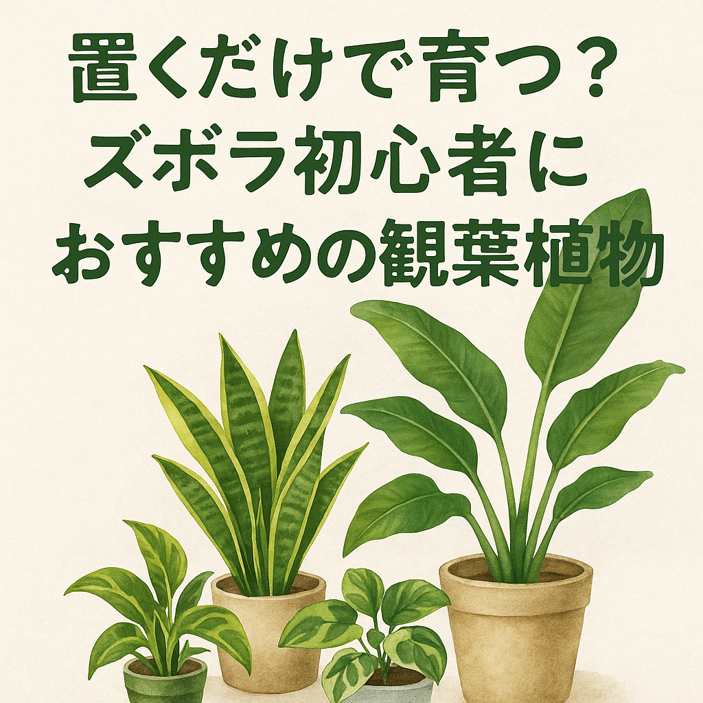置くだけで育つ？ズボラ初心者にお勧めの観葉植物