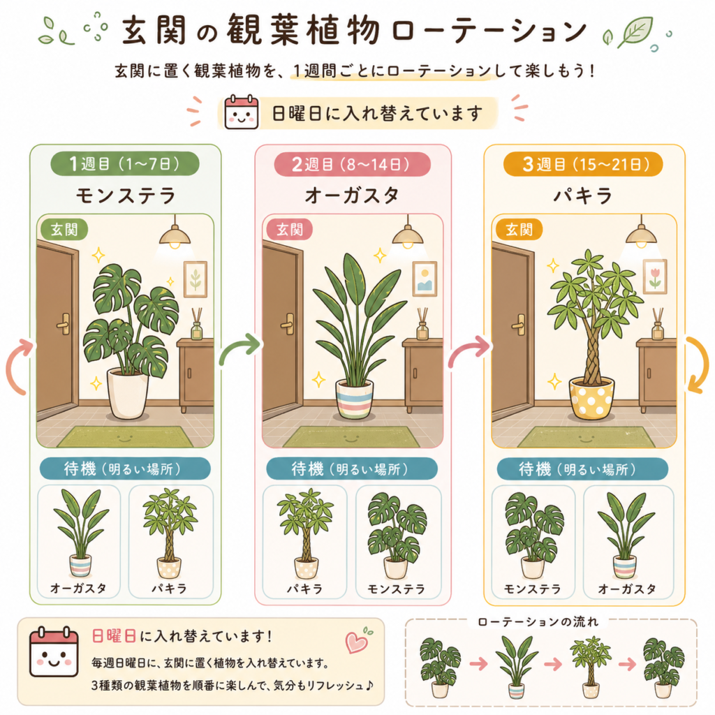 観葉植物ローテーション